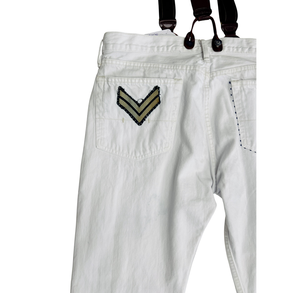 Polo Ralph Laure Jeans Men 867 36x30-Patchwork Distressed Upcycled graffiti - Picture 9 of 16